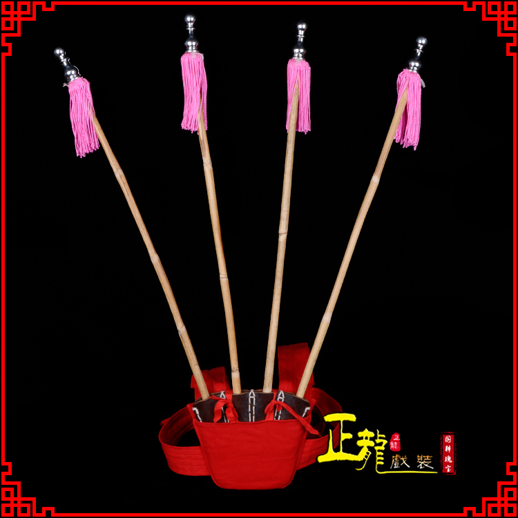 琼山戏装戏曲用品靠旗男女大靠 靠板 正宗牛皮旗杆旗架