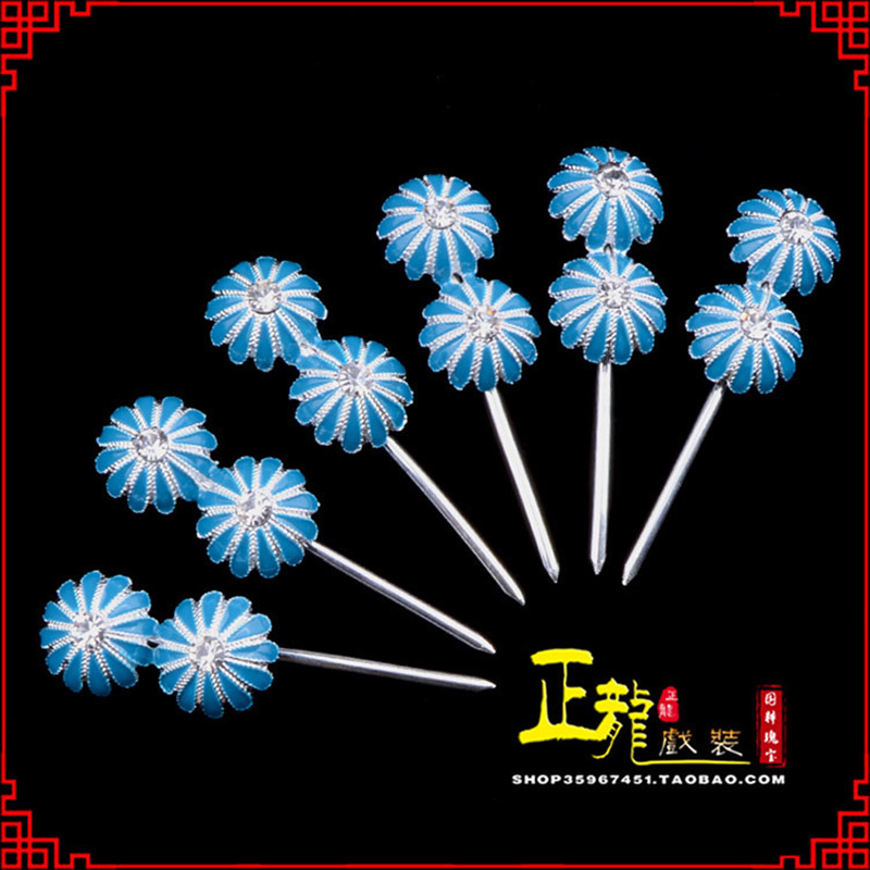 琼山头面泡子旦角化妆头饰 仿点绸泡子